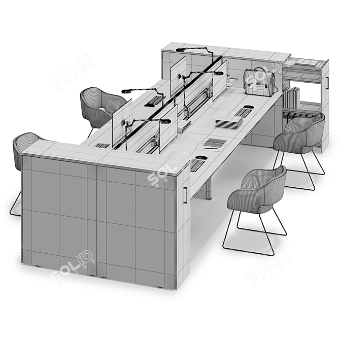 Efficient Office Workspace - 5th Element 3D model image 3