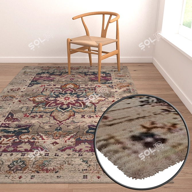 Luxury Carpet Set 3D model image 2