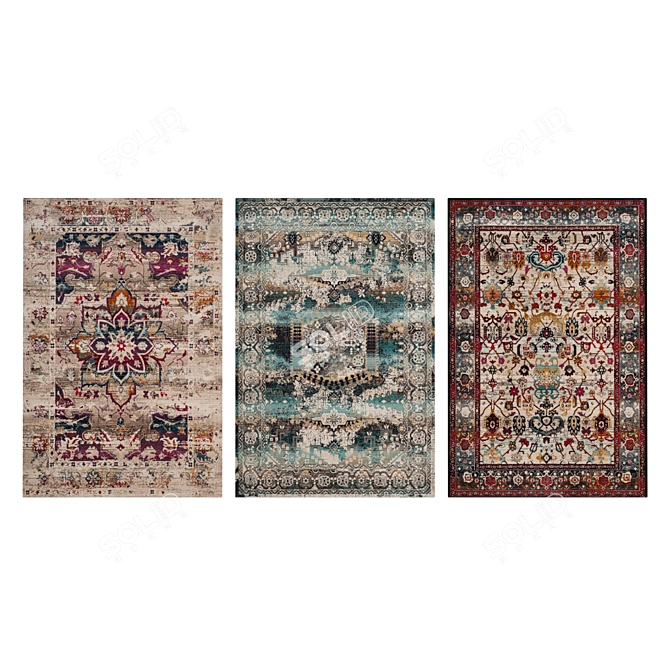 Luxury Carpet Set 3D model image 3