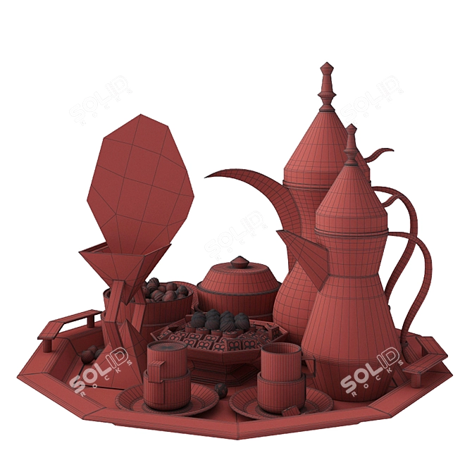 Title (English):  Modern Coffee Set

Title (Russian):  Современный кофейный набор 3D model image 3