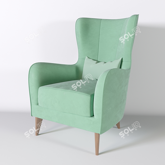 Modern Greta Chair: Stylish Comfort 3D model image 1