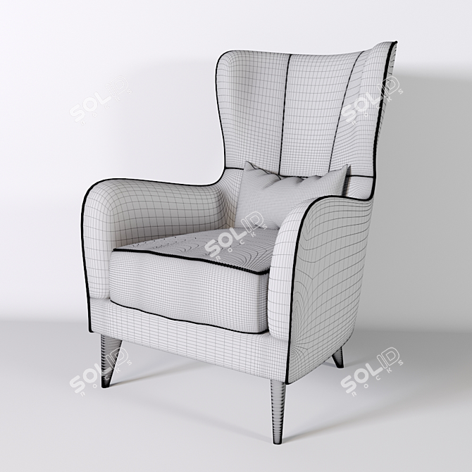 Modern Greta Chair: Stylish Comfort 3D model image 2