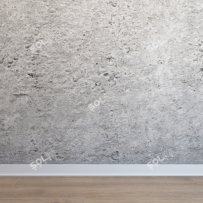 Seamless Concrete Texture: High-Detail for Interior and Exterior Use 3D model image 1