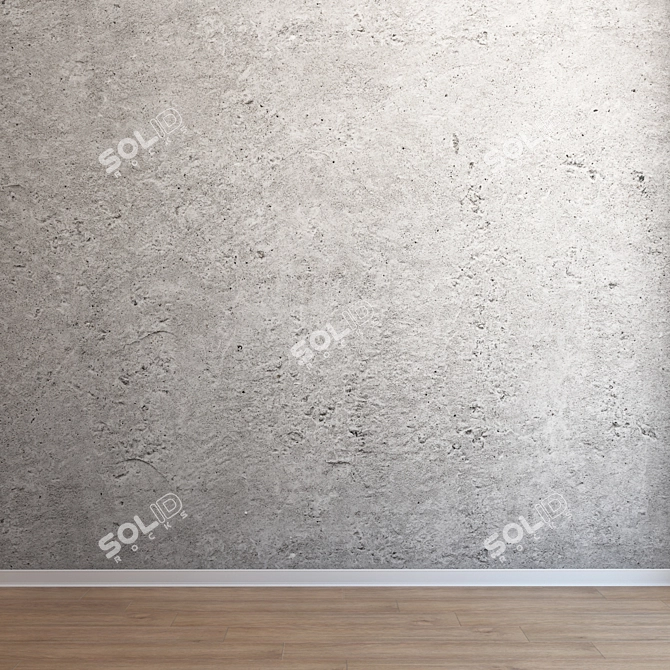 Seamless Concrete Texture: High-Detail for Interior and Exterior Use 3D model image 3