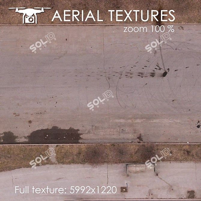 Aerial Asphalt Texture: Perfect for Urban Visualizations 3D model image 2