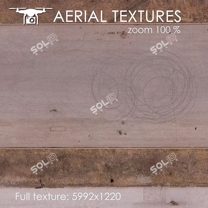 Aerial Asphalt Texture: Perfect for Urban Visualizations 3D model image 3