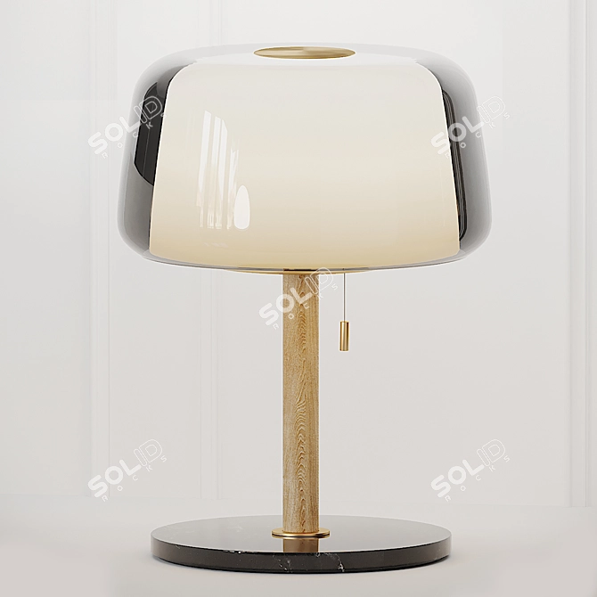 Sleek Grey Marble EVEDAL Lamp 3D model image 2