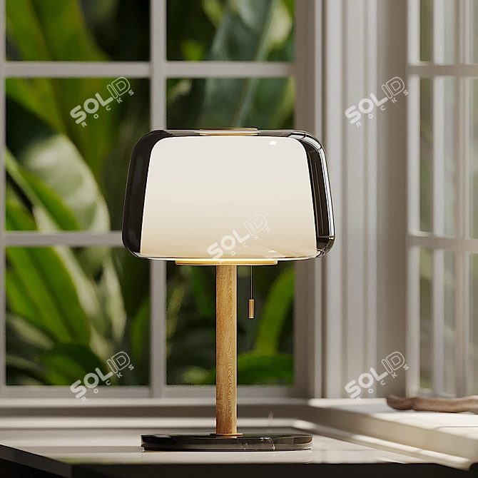 Sleek Grey Marble EVEDAL Lamp 3D model image 1