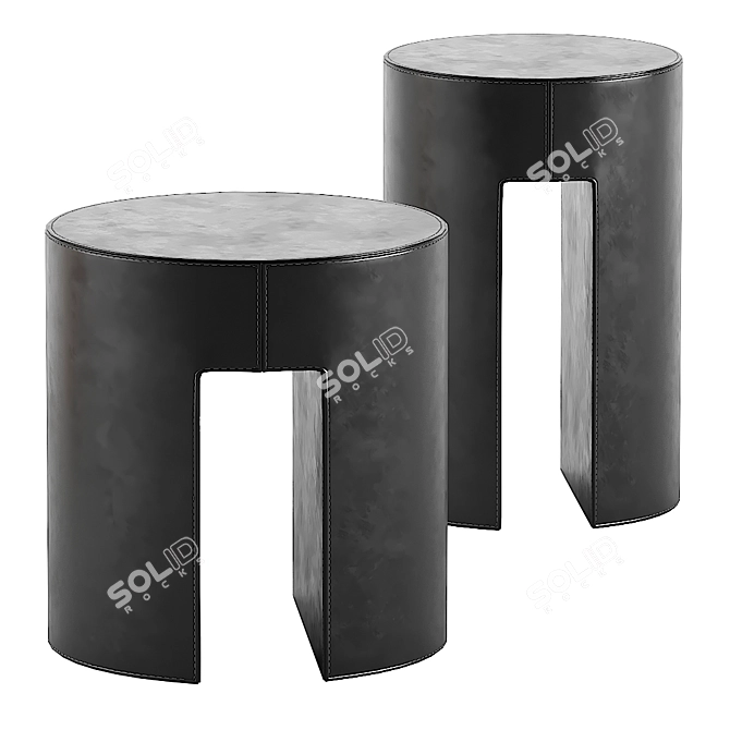 Elegant Meridiani Gong Side Table 3D model image 1