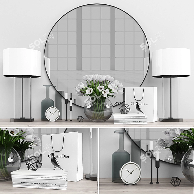 Elegant Decor Set 3D model image 1