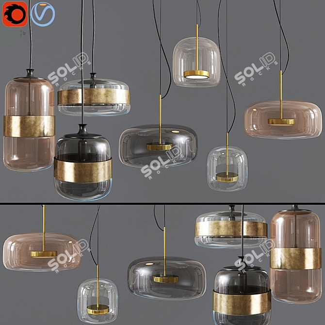 Vistosi Futura SP Pendant: Modern Elegance 3D model image 1