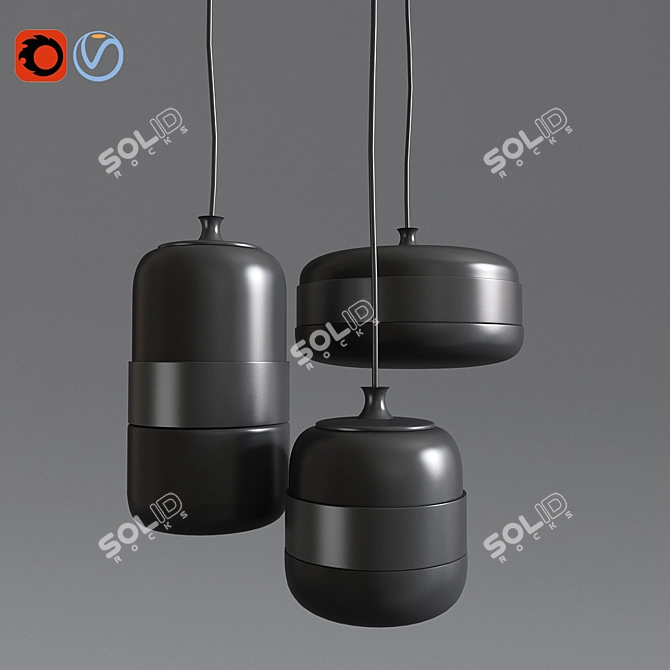 Vistosi Futura SP Pendant: Modern Elegance 3D model image 3