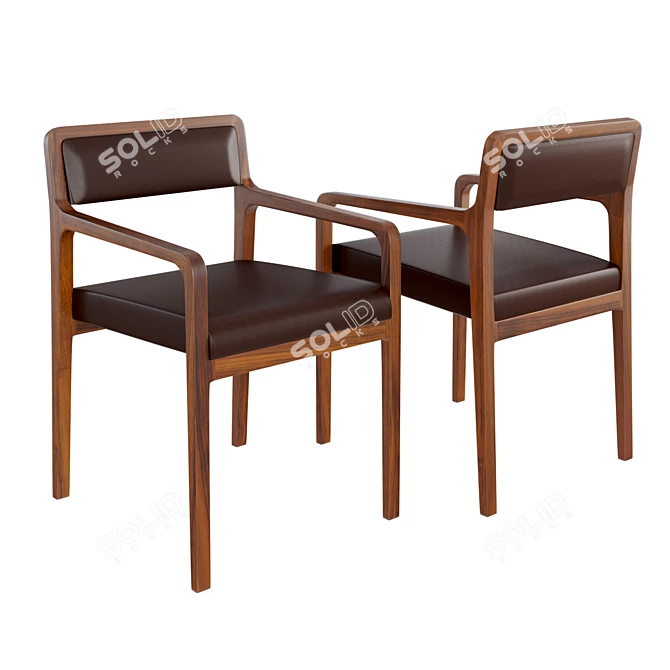 Sleek Cizeta L'Abbate Fuji Chair 3D model image 1