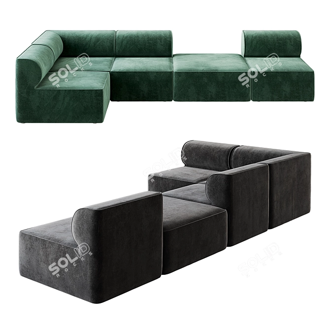 Eave Modular Sofa: Seamless Design, Endless Possibilities 3D model image 3