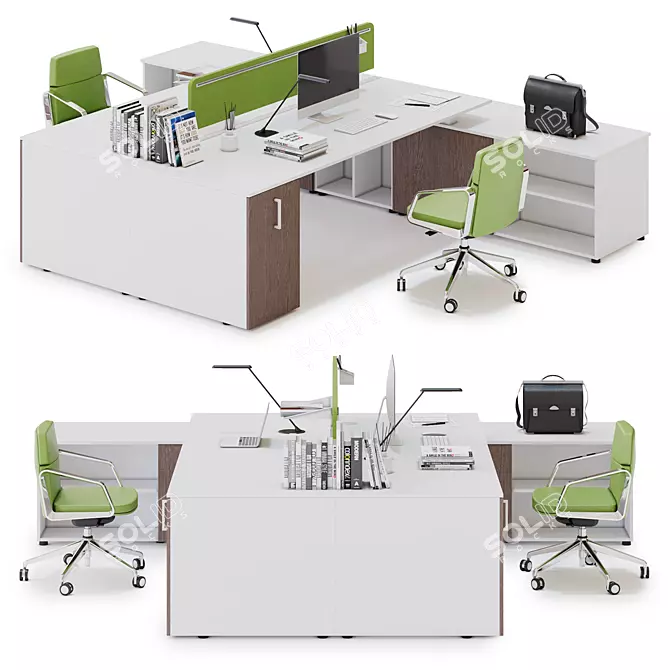  Innovative Office Workspace Solution 3D model image 1