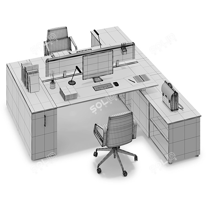  Innovative Office Workspace Solution 3D model image 3