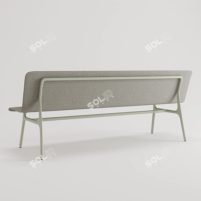 Modern Minimal Bench: The Axyl 3D model image 2