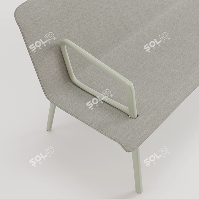 Modern Minimal Bench: The Axyl 3D model image 3