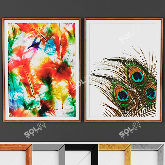 Versatile Picture Frame Set 3D model image 1