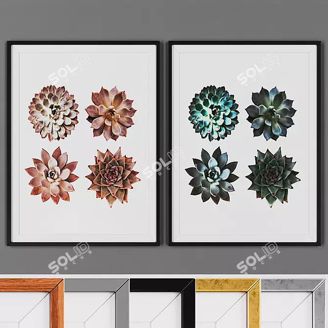 Customizable Picture Frame Collection 3D model image 1