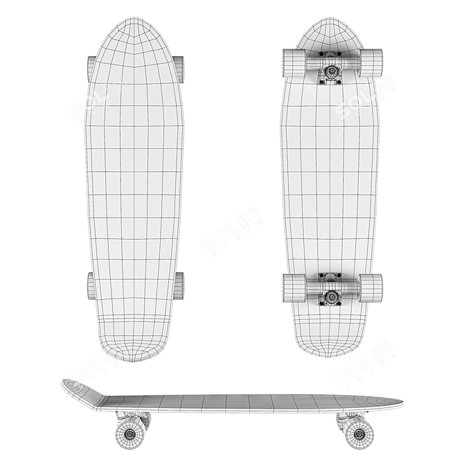 Big Blazer Skateboard 3D model image 3