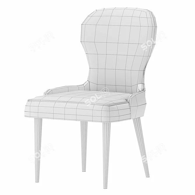 Marsala Velvet Deephouse Chair: Elegant and Luxurious 3D model image 3