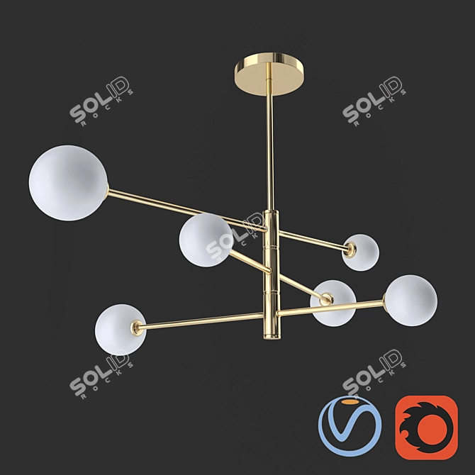 Elegant Estelle Chandelier 4418 3D model image 1