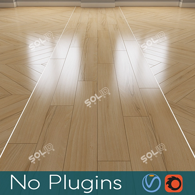 Vintage Floor Texture Set 3D model image 1