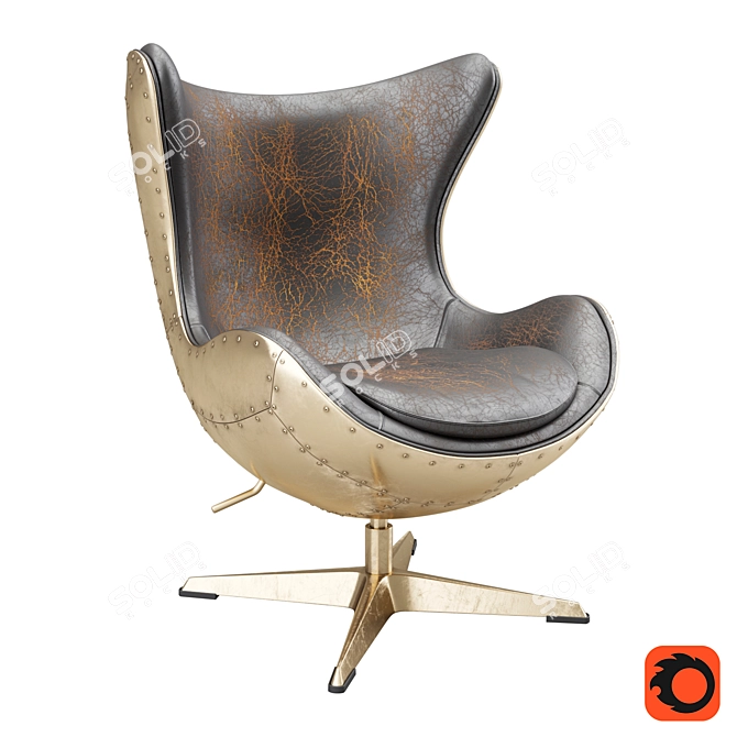 Aviator Egg Chair 3D model image 1