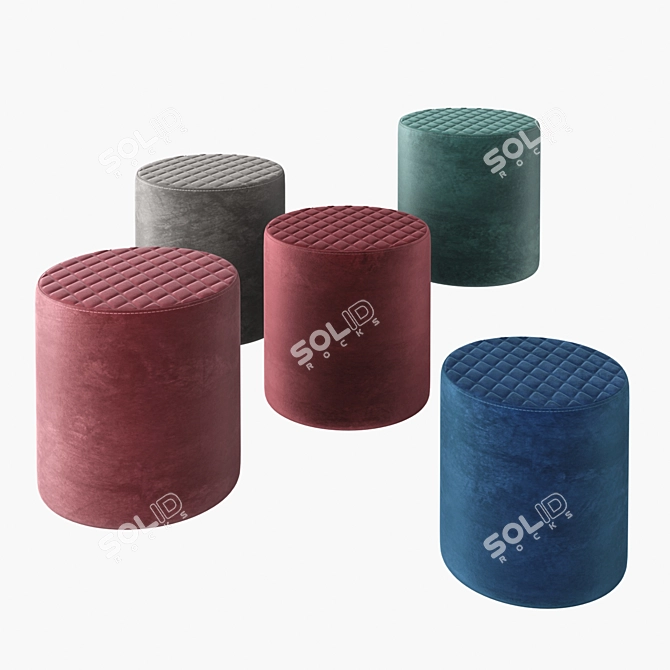 Modern Pouf Ejby: Stylish and Comfy 3D model image 3