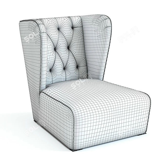 Sunrise Armchair: Stylish & Comfortable Seating 3D model image 2