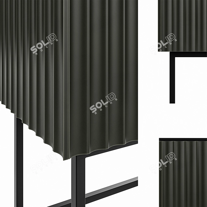 Elegant Lines Sideboard: Minimalistic Grace for your Space 3D model image 2