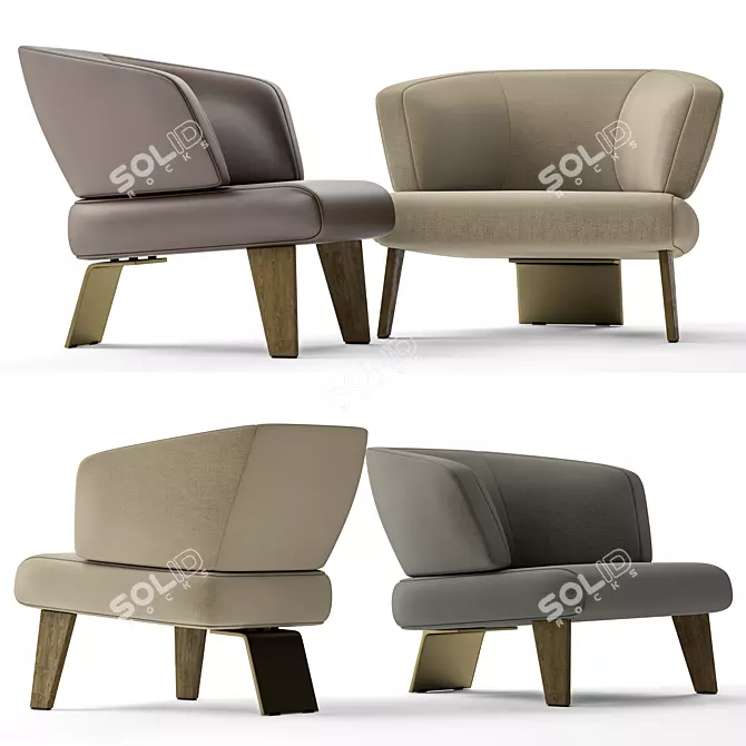 Minotti Creed Chair 3D model image 1