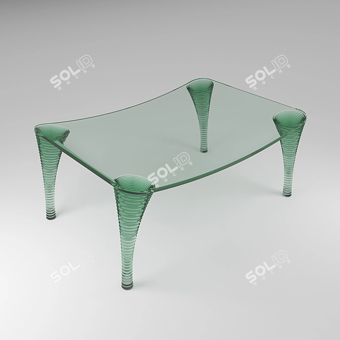 Modern Glass Table - Sleek Design 3D model image 1