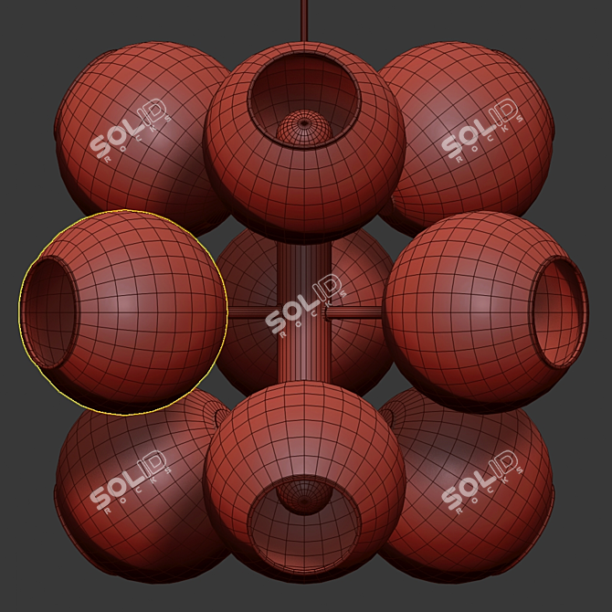 Green Glass Tage Pendant Light 3D model image 2