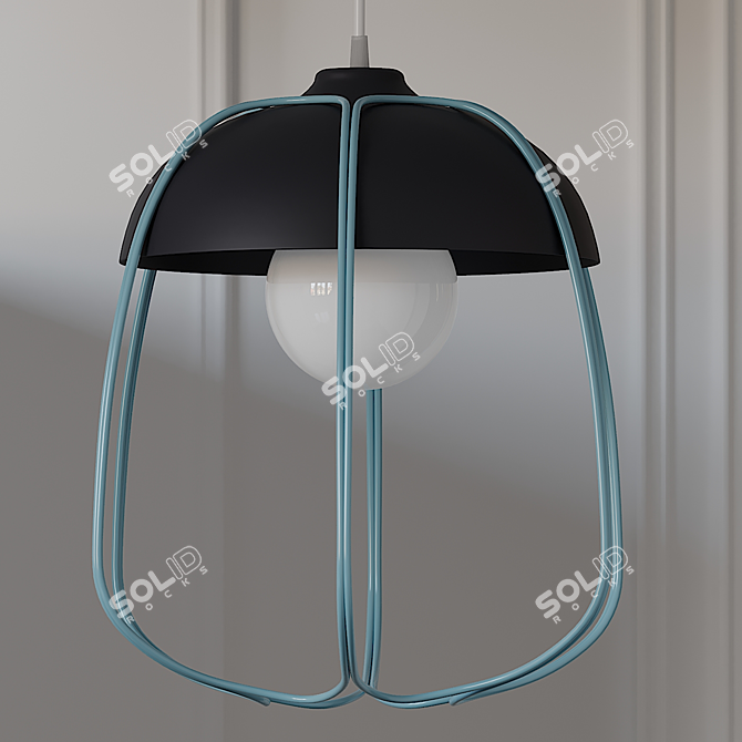 Modern Tull Cage Ceiling Lamp 3D model image 3