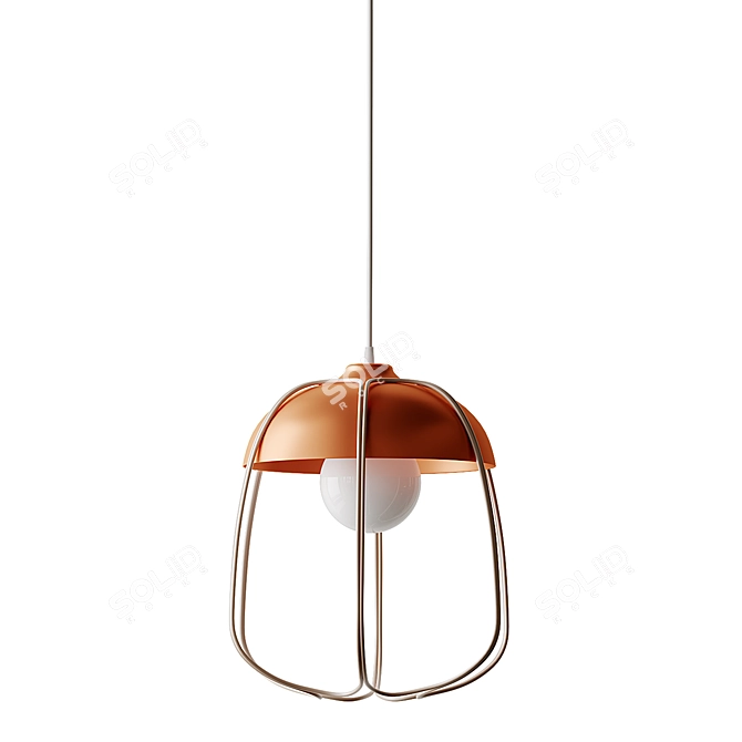 Modern Tull Cage Ceiling Lamp 3D model image 6