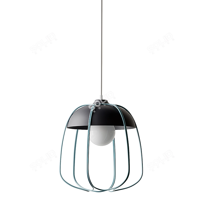 Modern Tull Cage Ceiling Lamp 3D model image 7