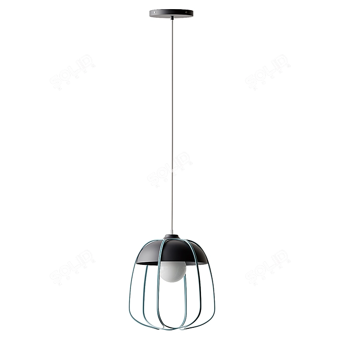 Modern Tull Cage Ceiling Lamp 3D model image 8