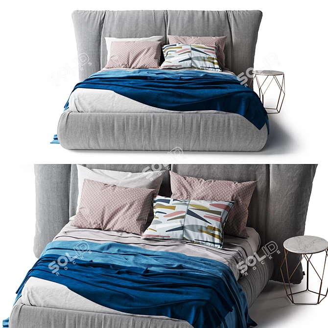 Luxury Soft Bed Bonaldo Youniverse 3D model image 2