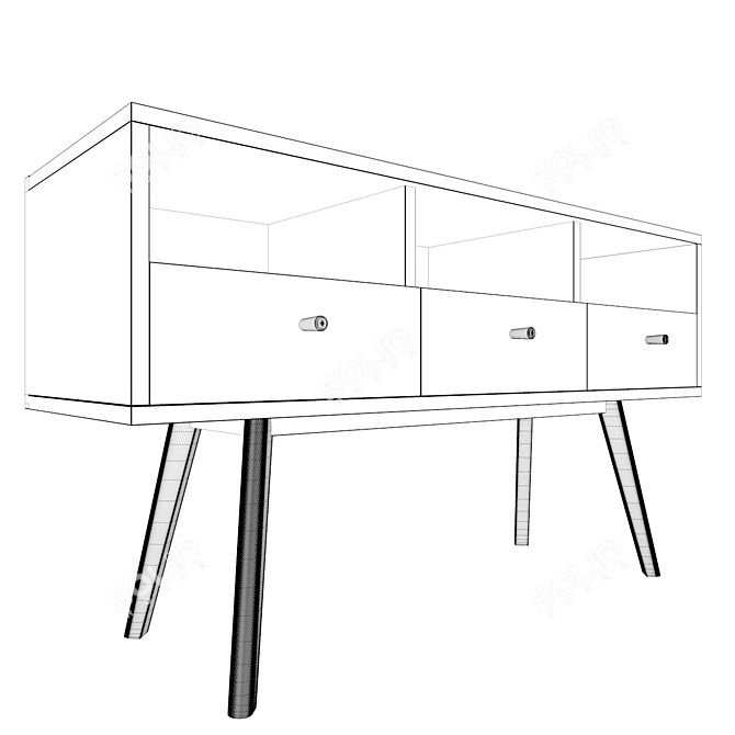 Modern TV Stand | Tucson 3D model image 3