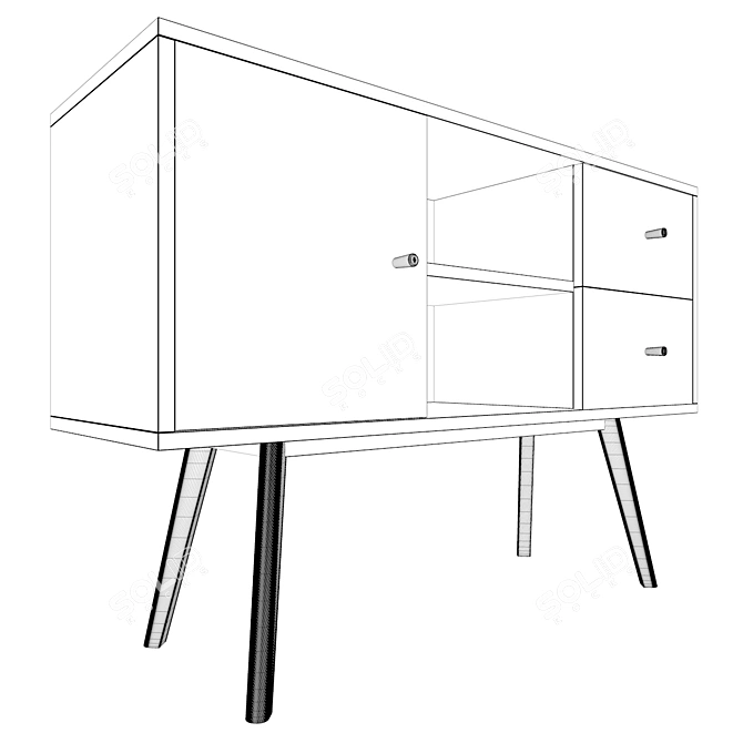 Modern TV Stand | Valdez 3D model image 3