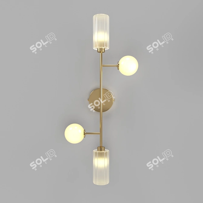 Modern Brass Pendant Light 3D model image 1