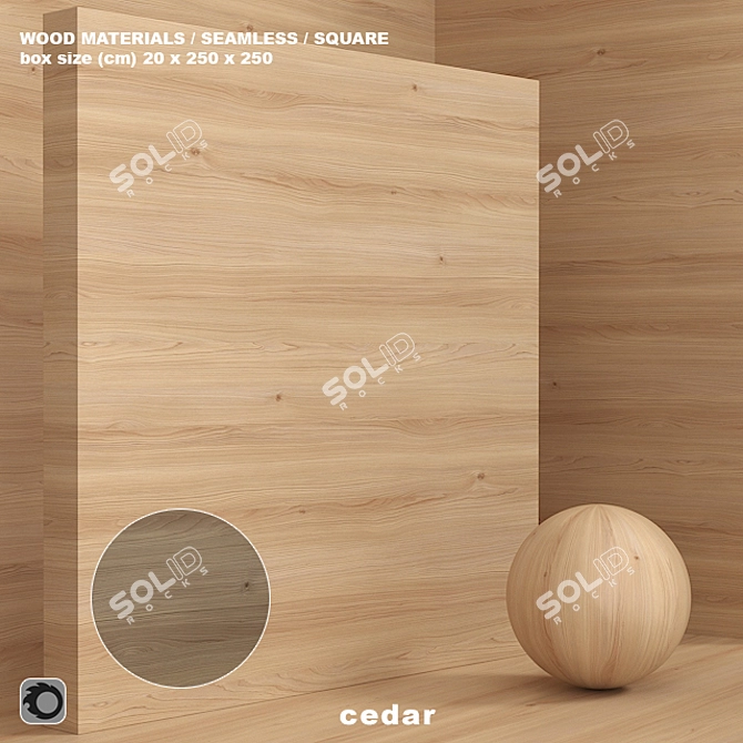 Seamless Wood & Cedar Set 3D model image 1