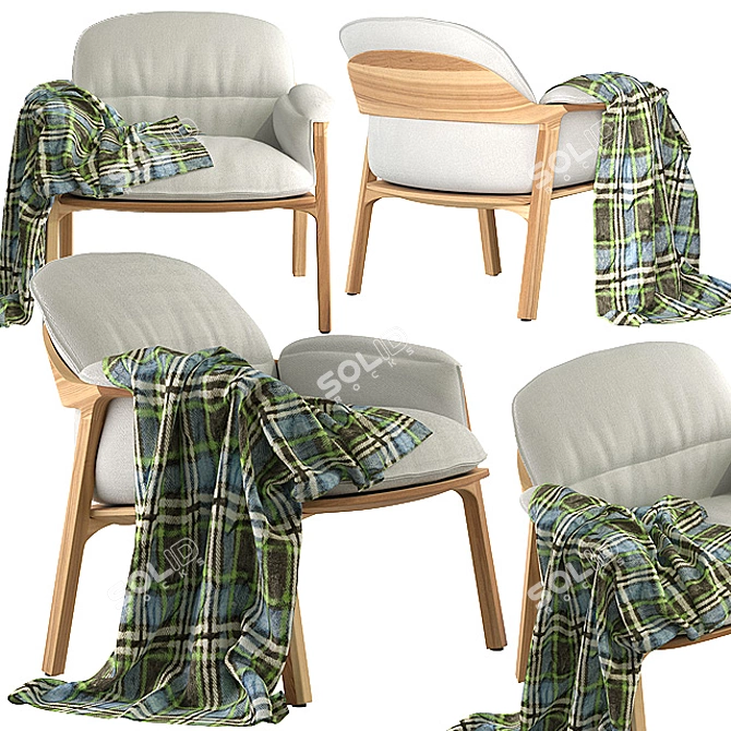 TRIBU NOMAD Easy Chair: Stylish and Comfortable 3D model image 1