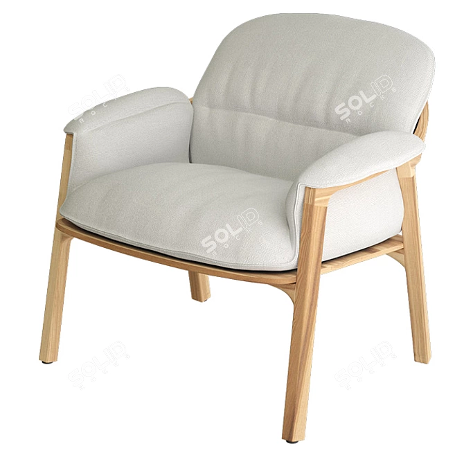 TRIBU NOMAD Easy Chair: Stylish and Comfortable 3D model image 2