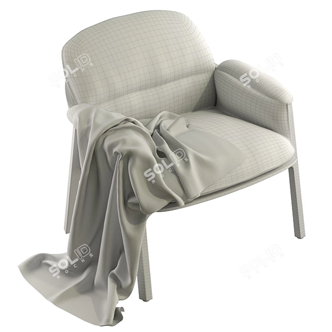 TRIBU NOMAD Easy Chair: Stylish and Comfortable 3D model image 3