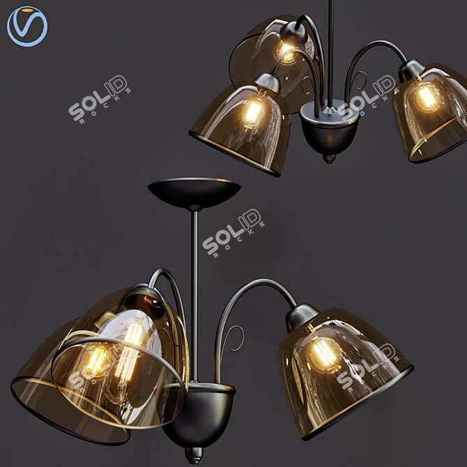 Radiant Glow Lustra Katia 3D model image 1