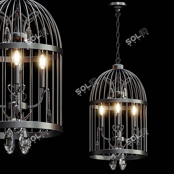 Elegantly Crafted Avian Illumination 3D model image 1