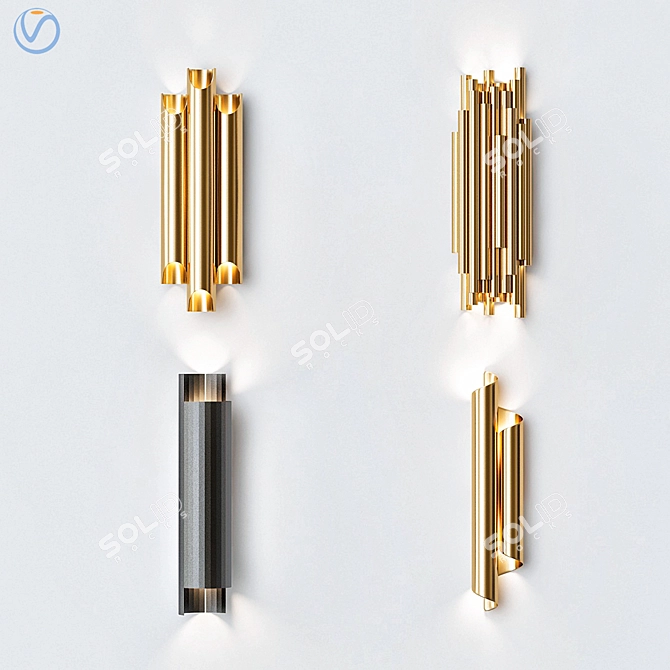 Elegant Eichholtz Wall Light 3D model image 1